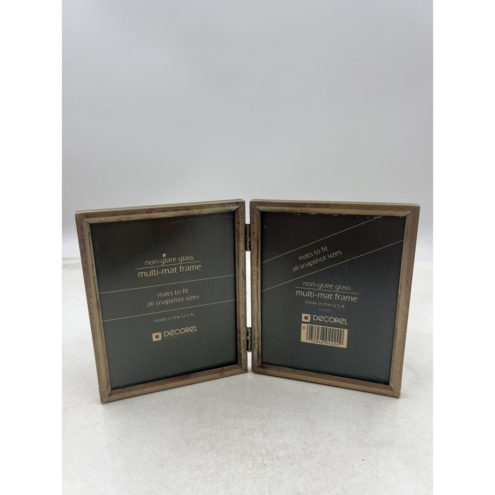 Decorel Double Hinged Picture Frame Multi-Mat Non-Glare Glass Made USA 4224